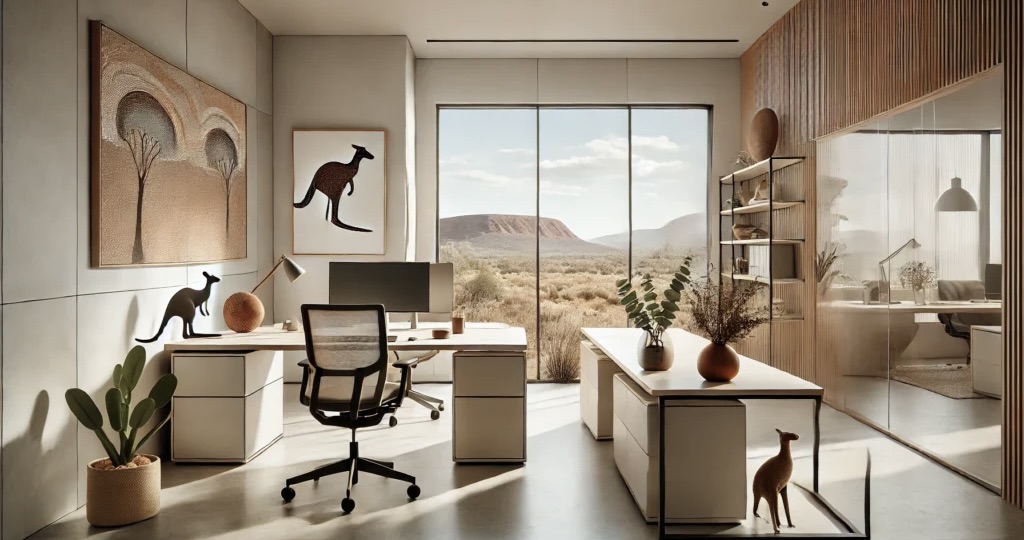 Modern office with an Australian theme – taxes for Australian tax residents
