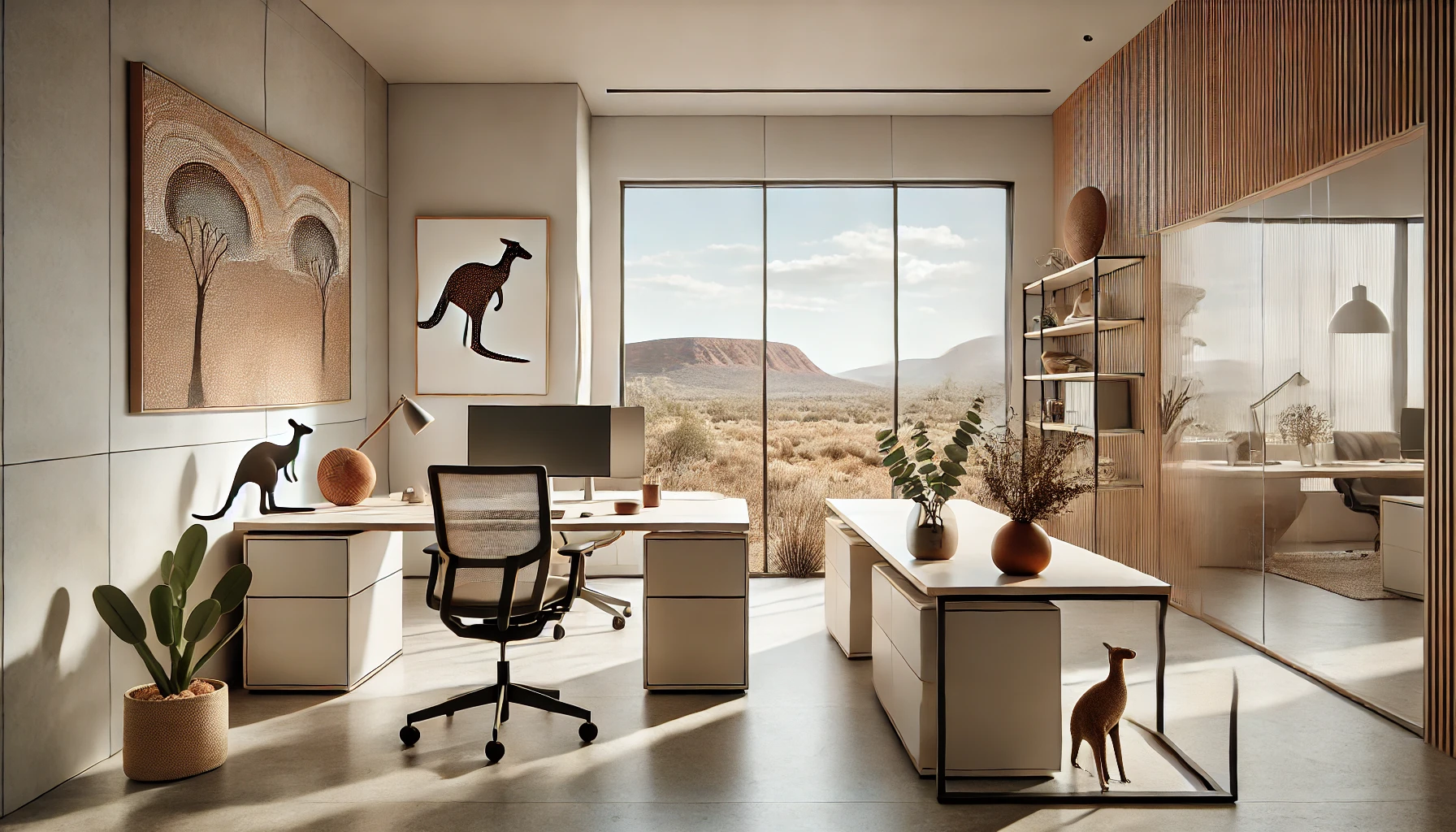 Oficina moderna con temática australiana - impuestos para residentes fiscales en Australia